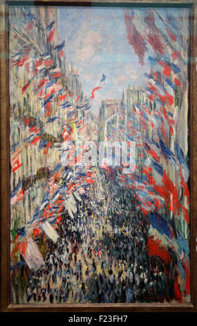 La Rue Montorgueil von Claude Monet, Musée d ' Orsay, Paris, Frankreich Stockfoto