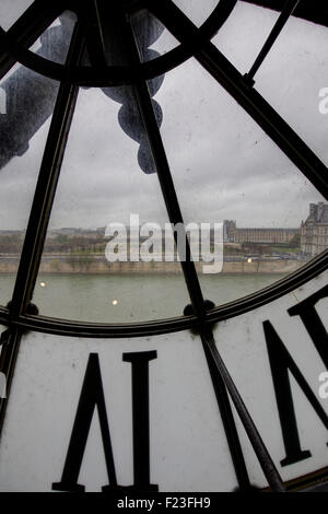 Paris, gesehen von der Uhr des Musée d ' Orsay, Paris, Frankreich Stockfoto