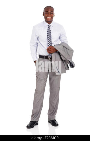 erfolgreiche junge Afro amerikanische Geschäftsmann isoliert auf weißem Hintergrund Stockfoto