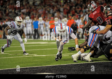 10. September 2015 während der NCAA College-Fußball-Action zwischen den Louisiana Tech Bulldogs und die Western Kentucky Hilltoppers Topper Stadium Houchins Branchen-L.T. Smith in Bowling Green Kentucky Steve Roberts/CSM Stockfoto