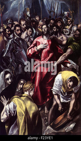 El Greco - entkleiden Christi Stockfoto