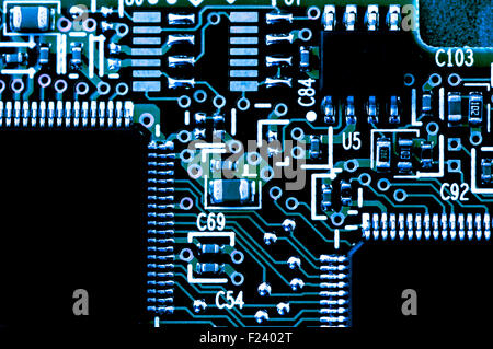 Elektrische platin mit elektrischen Bauteilen HDD Controller Stockfoto