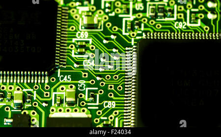 Elektrische platin mit elektrischen Bauteilen HDD Controller Stockfoto