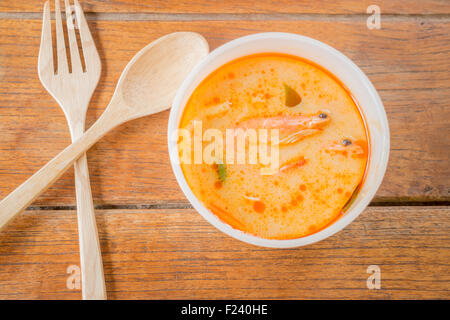 Würzige Garnelen Suppe traditionelle Thaiküche, Fotoarchiv Stockfoto