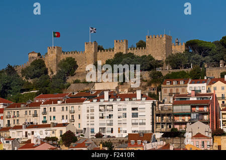 Blick auf die Stadt, Burg Lissabon Portugal Stockfoto