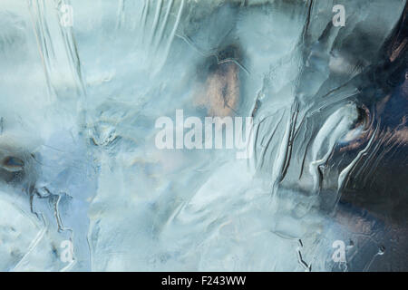 Nahaufnahme von Eis. Jökulsárlón. Vatnajökull-Nationalpark. Island. Stockfoto