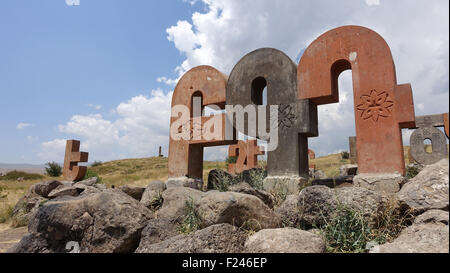 Der Park der Buchstaben-Armenien Stockfoto