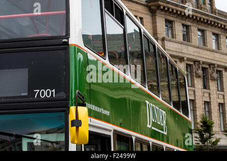 Dundee, Tayside, Scotland, UK, 11. September 2015. Xplore Dundee New City-Bus-Service wird auf 13. September 2015 im Einsatz sein. Xplore Dundee ist Teil der National Express Group ein neues Dundee öffentliches Verkehrsmittel mit einer neuen Flotte von Bussen für die Stadt werden. Bildnachweis: Dundee Photographics / Alamy Live News. Stockfoto