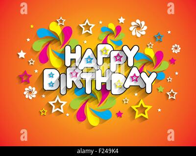 Happy Birthday Greeting Card auf Hintergrund Vektor Illustration Stock Vektor