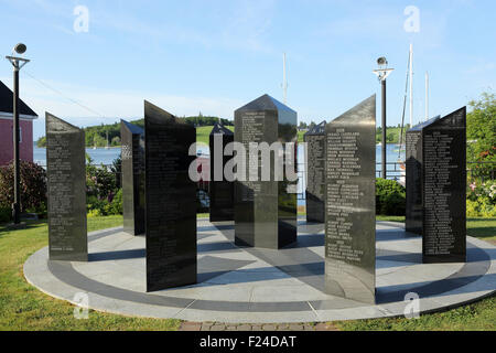 Fishermens' Memorial in Lunenburg, Nova Scotia, Kanada. Stockfoto