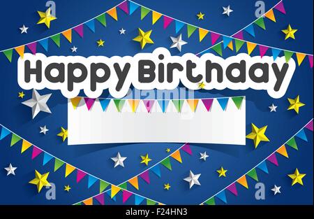 Happy Birthday Greeting Card auf Hintergrund Vektor Illustration Stock Vektor