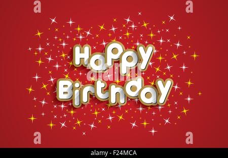 Happy Birthday Greeting Card auf Hintergrund Vektor Illustration Stock Vektor