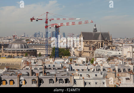 Blick aus dem Centre Georges Pompidou, Paris, Frankreich. Stockfoto