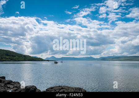 Blick nach Osten entlang der Sound of Mull aus Drimnin Stockfoto