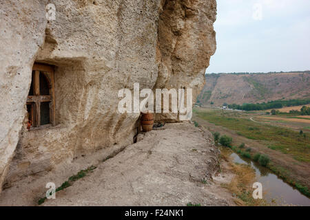 Höhle Kloster Orheiul Vechi (alte Orhei), Republik Moldau Stockfoto