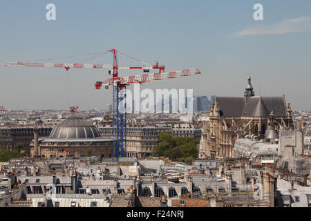 Blick aus dem Centre Georges Pompidou, Paris, Frankreich. Stockfoto