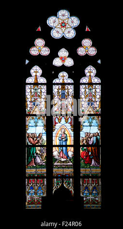 Buntglas-Fenster in Saint Peter and Paul Cathedral, Prag Stockfoto