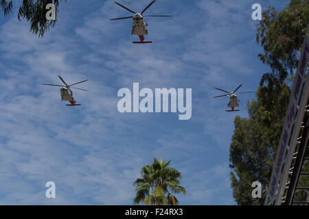 Los Angeles, Kalifornien, USA. 11. September, 2015. Los Angeles Fire Department Überführung an die 9/11-Gedenkveranstaltung in Los Angeles. Bildnachweis: Chester Brown/Alamy Live-Nachrichten Stockfoto