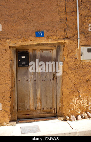 Alte Tür ein Armenhaus Stockfoto