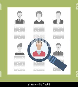 Konzept-Recruitment-Spezialisten Stock Vektor