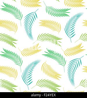 Blätter der Palme. Nahtlose Muster. Stock Vektor