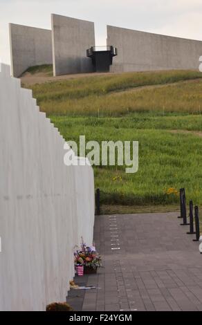 Shanksville, Pennsylvania, USA. 11. September, 2015. Der neu geweihten Flight 93 National Memorial zum Gedenken an die 40 Passagiere und Besatzung von Flug 93, die Terroristen um das Kapitol am 14. Jahrestag der 9/11 Anschläge gegen die Vereinigten Staaten 11. September 2015 in Shanksville, Pennsylvania anzugreifen gestoppt. Stockfoto