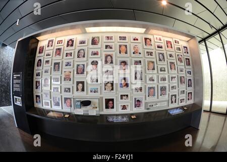 Shanksville, Pennsylvania, USA. 11. September, 2015. Der neu geweihten Flight 93 National Memorial zum Gedenken an die 40 Passagiere und Besatzung von Flug 93, die Terroristen um das Kapitol am 14. Jahrestag der 9/11 Anschläge gegen die Vereinigten Staaten 11. September 2015 in Shanksville, Pennsylvania anzugreifen gestoppt. Stockfoto