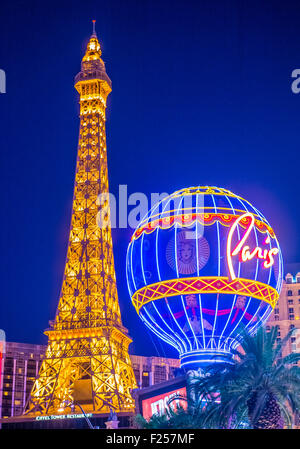 Das Paris Las Vegas Hotel and Casino in Las Vegas Stockfoto