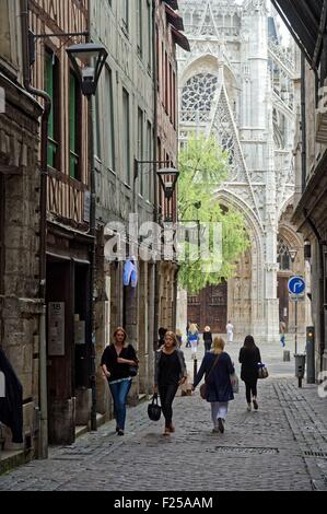 Frankreich, Seine Maritime, Rouen, Rue Saint Romain Stockfoto