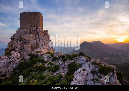 Frankreich, Aude, Burg Queribus Stockfoto