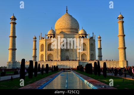 Indien, Uttar Pradesh State, das Taj Mahal als Weltkulturerbe der UNESCO gelistet Stockfoto