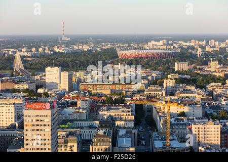 Polen, Region Masowien, Warschau, New City und das Nationalstadion Stockfoto