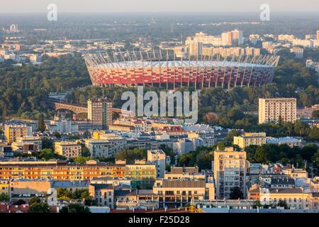 Polen, Region Masowien, Warschau, New City und das Nationalstadion Stockfoto