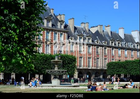 Frankreich, Paris, dem Marais-Viertel, dem Place des Vosges Stockfoto