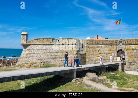 Portugal, Nordregion, Porto, Castelo do Queijo oder Saint Francis Xavier Fort, ehemalige Bollwerk errichtet im 17. Jahrhundert, ist jetzt ein historisches Militärmuseum Stockfoto