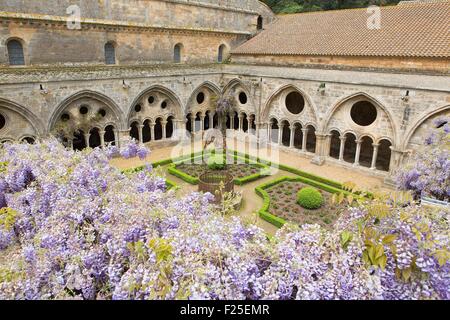 Frankreich, Aude, Narbonne, Sainte Marie de Fontfroide Zisterzienser Abtei, das Kloster Stockfoto