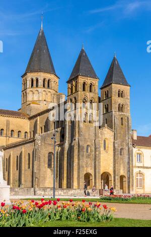 Frankreich, Saone et Loire, Paray le Monial, Basilique du Sacré Coeur (Sacred Heart Basilica) Stockfoto