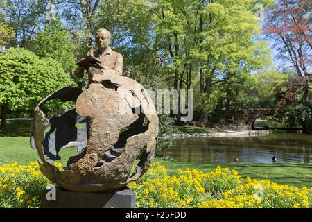 Frankreich, Haute-Garonne, Toulouse, dem Jardin des Plantes, Skulptur, Vertretung der Pilot und Autor Saint Exupery Stockfoto