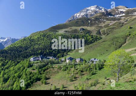 Frankreich, Hautes Pyrenäen Skigebiet Val Louron Stockfoto