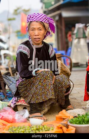 Vietnam, Lai Chau Province, Frau aus ethnischen Minderheiten Stockfoto