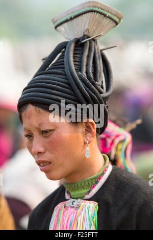 Vietnam, Lai Chau Province, Frau aus der Volksgruppe der Dao Stockfoto