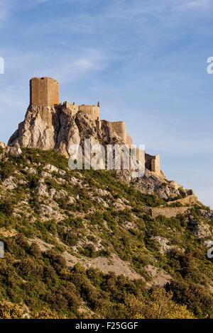 Frankreich, Aude, Burg Queribus Stockfoto