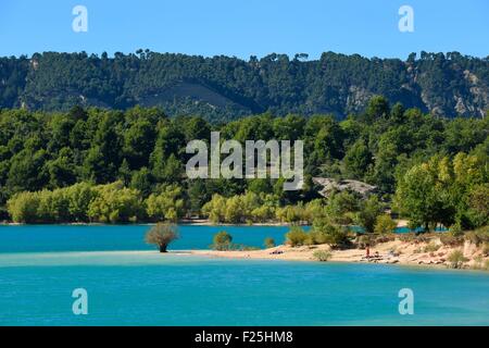 Frankreich, Var, Parc Naturel Regional du Verdon See St Croix Stockfoto