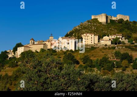 Frankreich, Var, Parc Naturel Regional du Verdon, Dorf Trigance Stockfoto