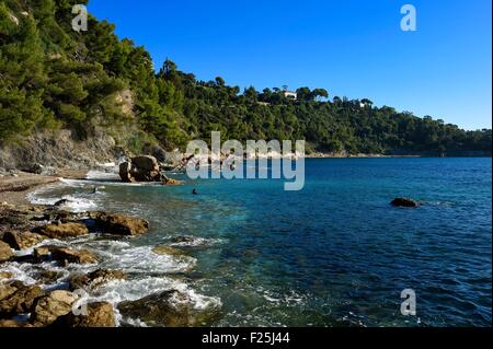 Frankreich, Var, Rade (Reede) von Toulon, cap Brun, der Bucht von MΘjean Stockfoto