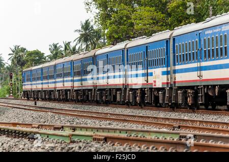 Sri Lanka, Northern Province, Jaffna Region Zug von Colombo in der station Stockfoto