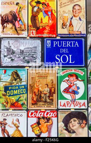 Spanien, Madrid, La Latina Viertel, Plaza Mayor, souvenirs Stockfoto