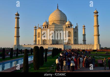 Indien, Uttar Pradesh State, der Taj Mahal Website als Weltkulturerbe von der UNESCO gelistet Stockfoto