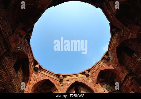 Indien, Delhi, Quwwat-Ul-Islam-Moschee Stockfoto