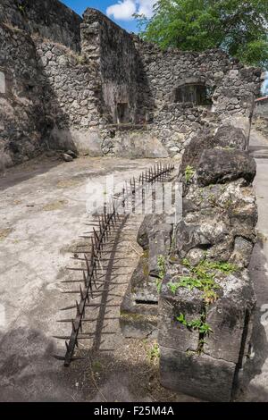 Frankreich, Martinique, Saint-Pierre, Ruinen des Gefängnisses Stockfoto